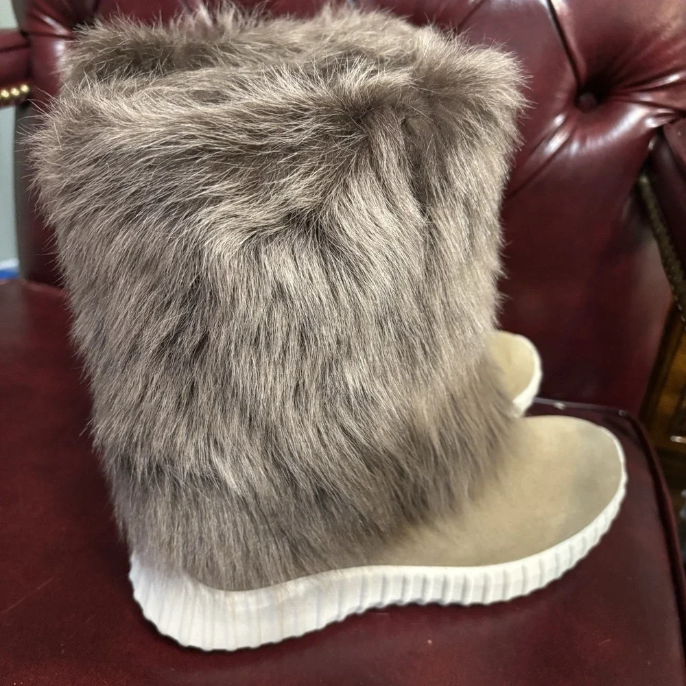 Johnston Murphy Xc4 Women's Faux Fur Slip On Waterproof Boots 7.5 M Brown‎ Suede
